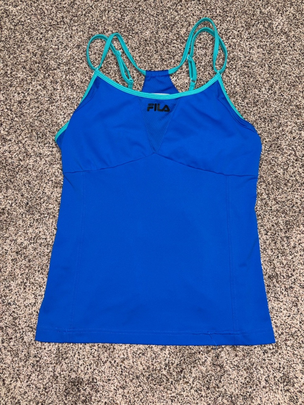 Fila Sport women's athletic tank top spaghetti strap Blue large